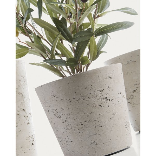 Betonski cvetlični lonci v kompletu 3 ks ø 23,5 cm Low – Kave Home-image-2