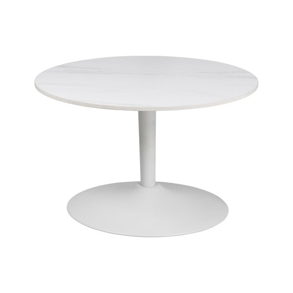 Bela okrogla mizica s keramično ploščo ø 60 cm Malta – Actona