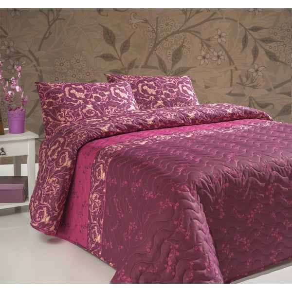 Gulistanova lahka prešita prevleka za zakonsko posteljo z vzglavniki, 200 x 220 cm