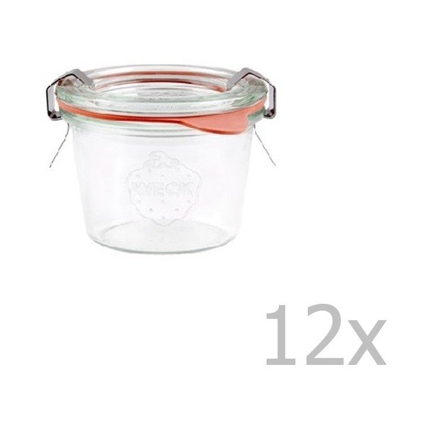 Komplet 12 kozarcev Weck Sturz, 80 ml
