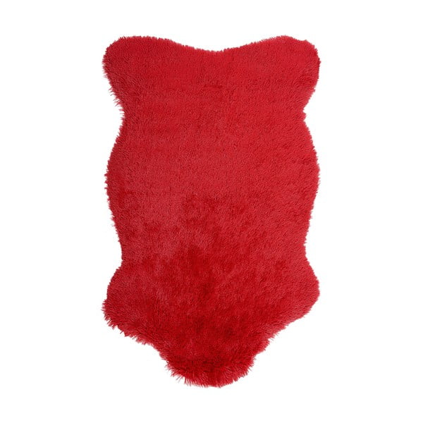 Rdeča krznena preproga Ranto Soft Bear, 70 x 105 cm