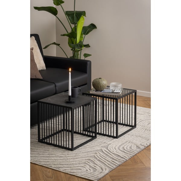 Stranska mizica v kamnitem dekorju 40x40 cm Strington – Actona-image-1