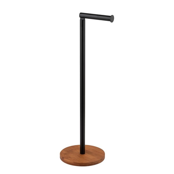 Črno-rjavo jekleno stojalo za WC papir Serro – Wenko-image-1