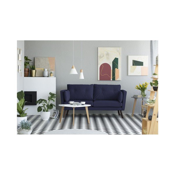 Mornarsko modra 3-sedežna zofa Mazzini Sofas Elena-image-3