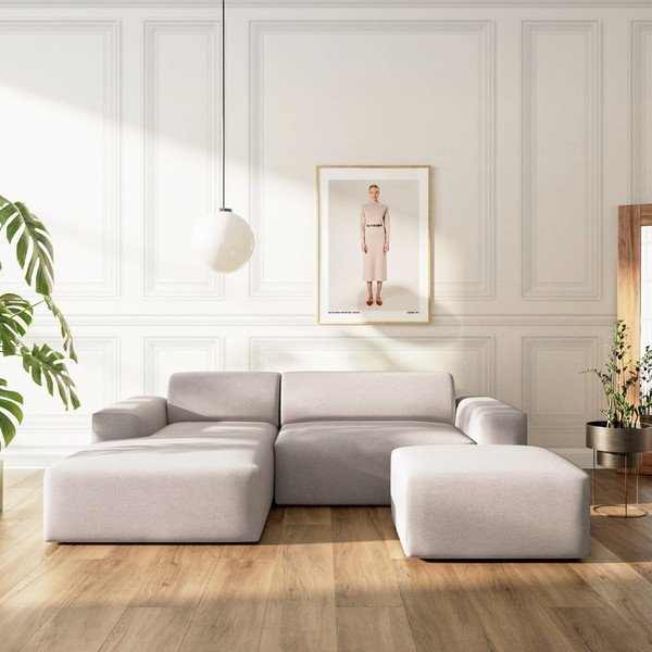 Siv žameten tabure Villet – Rodier-image-1