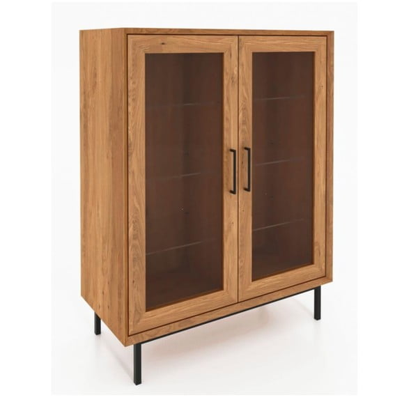 Vitrina iz masivnega hrasta 97x125 cm Abies – The Beds-image-3