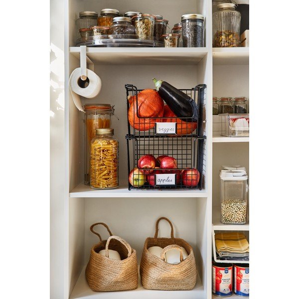 Črna kovinska košara iDesign Classico, 31 x 25,5 cm-image-2