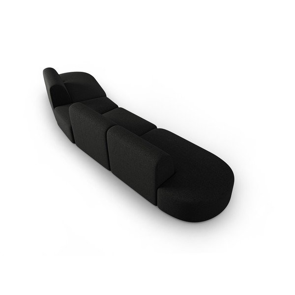 Črna sedežna garnitura 412 cm Shane – Micadoni Home-image-3