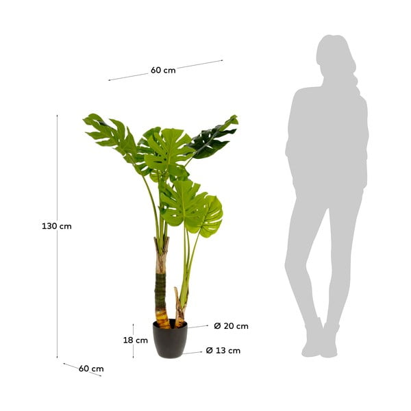 Umetna monstera (višina 130 cm) – Kave Home-image-2