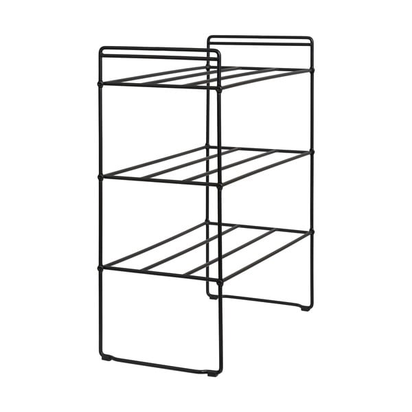 Črno kovinsko stojalo za čevlje Swansea – House Nordic-image-2