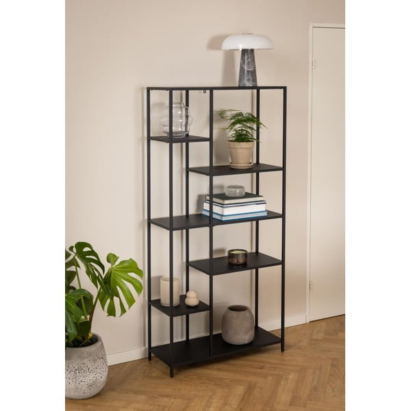 Črn kovinski regal 80x165 cm Newcastle – Actona-image-4
