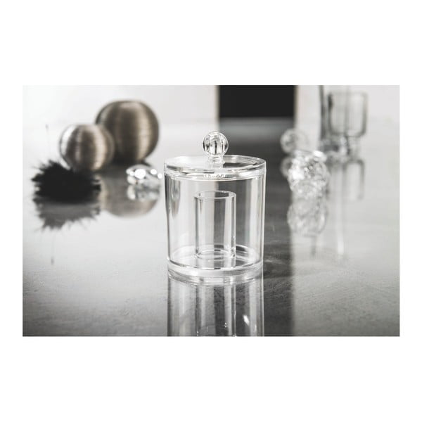 Škatla za shranjevanje bombažnih blazinic in vatiranih palčk, višina 11 cm-image-2