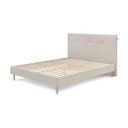 Bež oblazinjena zakonska postelja z letvenim dnom 160x200 cm Tory - Bobochic Paris