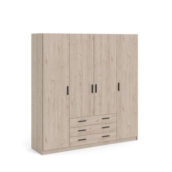 Garderobna omara v hrastovem dekorju v naravni barvi 196x200 cm Sprint – Tvilum-image-2