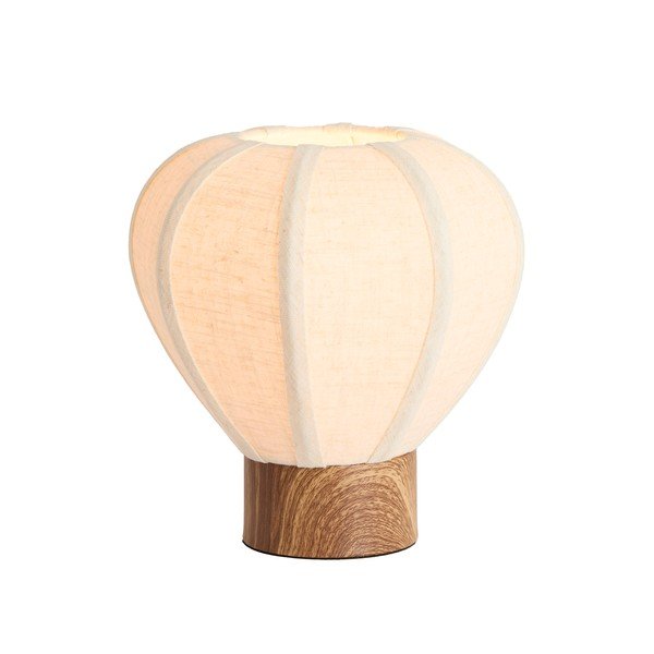 Kremno bela kovinska namizna svetilka s tekstilnim senčilom (višina 23,5 cm) Kyzo – Light & Living-image-1