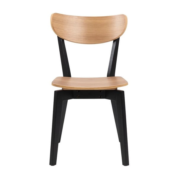 Črn/v naravni barvi jedilni stol v hrastovem dekorju Roxby – Actona-image-2