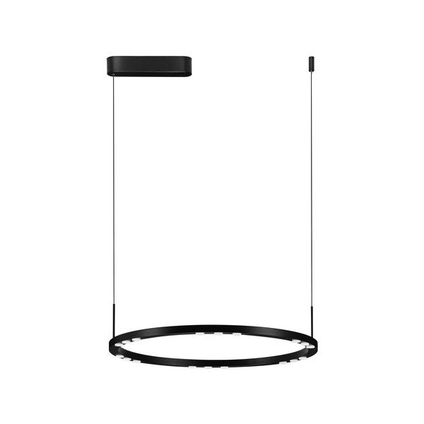 Mat črna aluminijasta LED zatemnitvena viseča svetilka ø 60 cm Lunette – Nova Luce