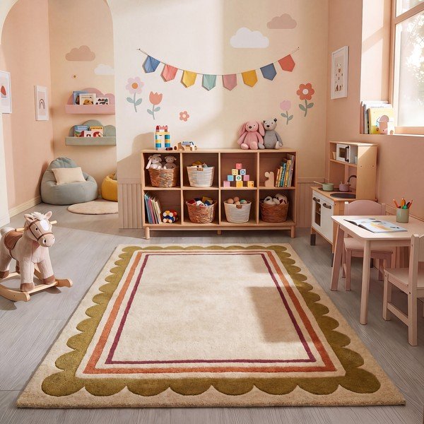Ročno tkana volnena preproga v naravni barvi 120x170 cm Lois – Flair Rugs-image-1