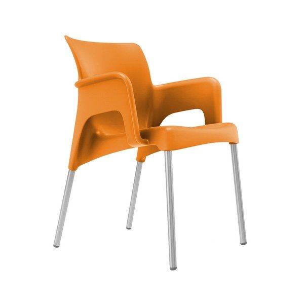 Komplet 2 oranžnih vrtnih stolov Resol Sun-image-1