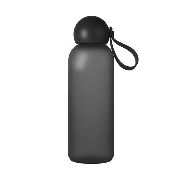 Črna steklenica za vodo za na pot iz reciklirane plastike 650 ml Tom – Sagaform