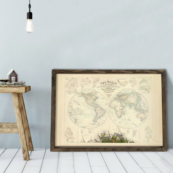 Slika v lesenem okvirju GlobE, 70 x 50 cm-image-1