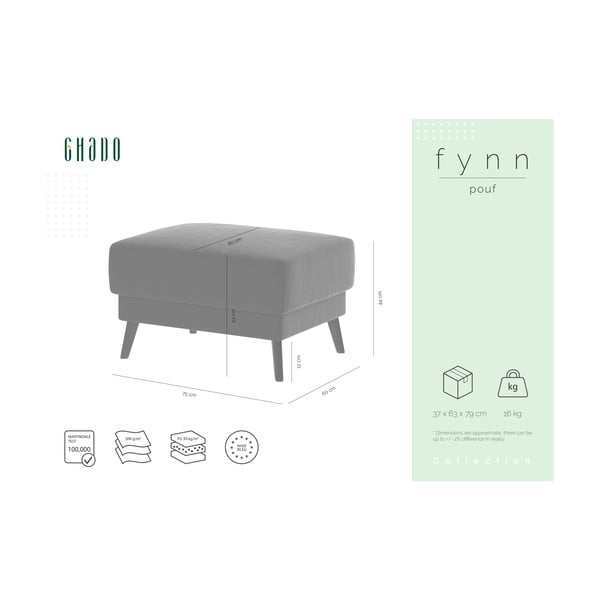 Temno moder žameten tabure Ghado Fynn-image-3