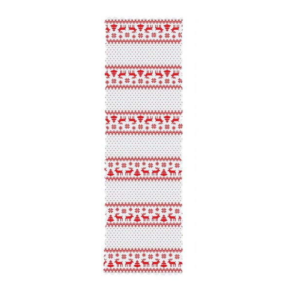 Komplet 4 božičnih prevlek za blazine in namizni tekač Minimalistične prevleke za blazine Nordic Knit-image-3