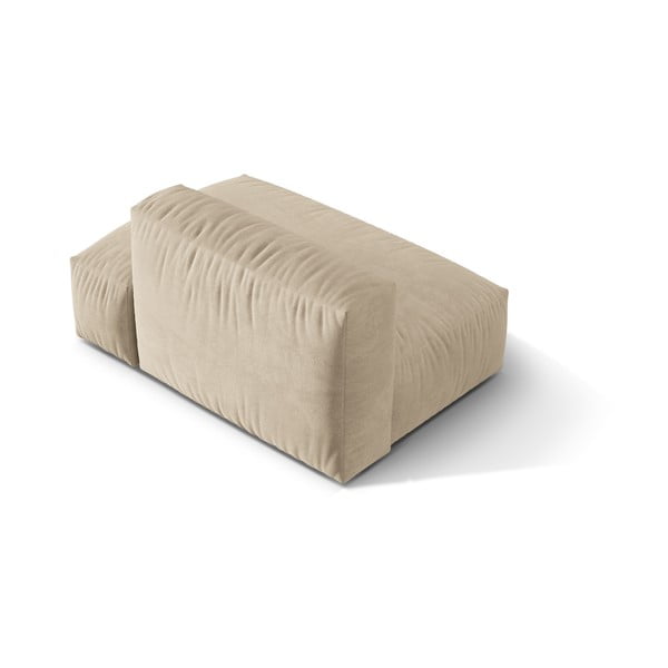 Bež žameten modul za sedežno garnituro (desni kot) Martina – Micadoni -image-2