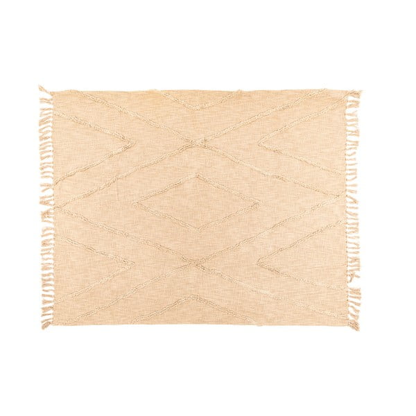 Bež bombažno pregrinjalo za zakonsko posteljo 250x260 cm Sahara - Tiseco Home Studio-image-1