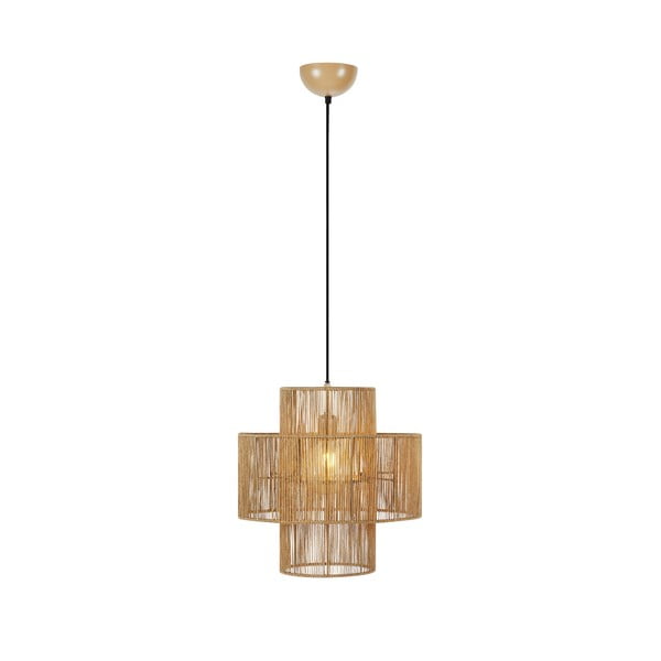 Viseča svetilka v naravni barvi s senčilom iz jute ø 40 cm Soga – Markslöjd