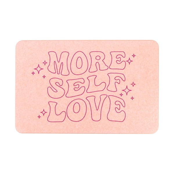 Svetlo roza kopalniška podloga 39x60 cm More Self Love - Artsy Doormats