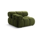 Zelen modul za sedežno garnituro iz tkanine bouclé (levi kot) Bellis – Micadoni Home