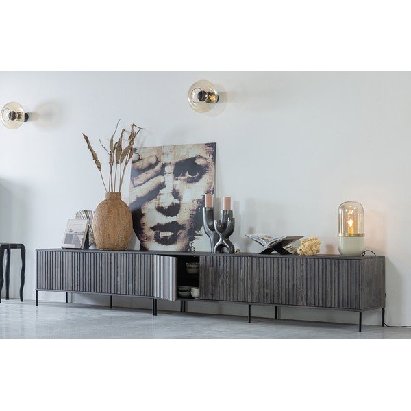 Rjava TV omarica v jesenovem dekorju 150x56x44 cm Gravure – WOOOD-image-4