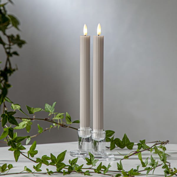 LED sveče v kompletu 2 ks (višina 25 cm) Flamme Stripe – Star Trading-image-1