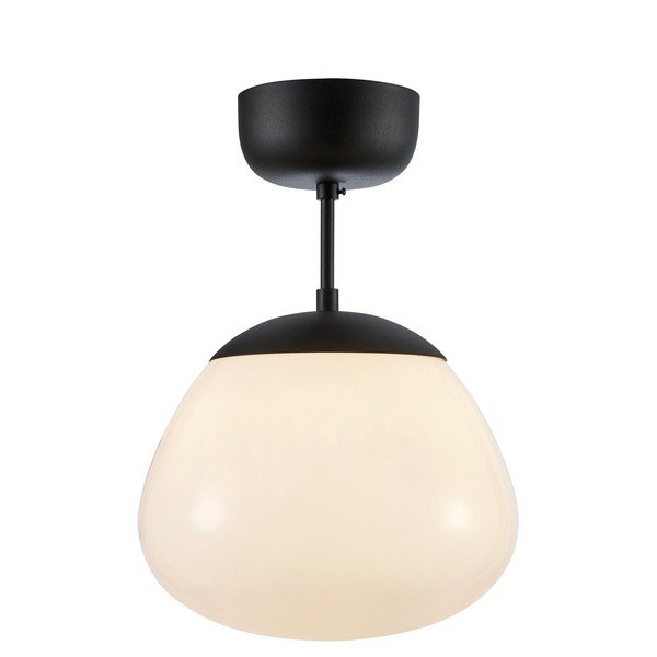 Črno-bela stropna svetilka s steklenim senčnikom ø 25 cm Rise - Markslöjd