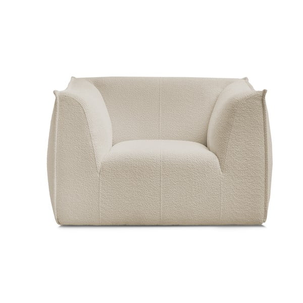 Bež fotelj iz tkanine bouclé Giorgia – Bobochic Paris-image-3