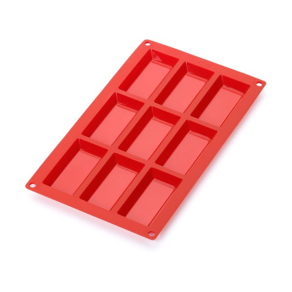 Rdeč silikonski model za 9 mini sladic Lékué