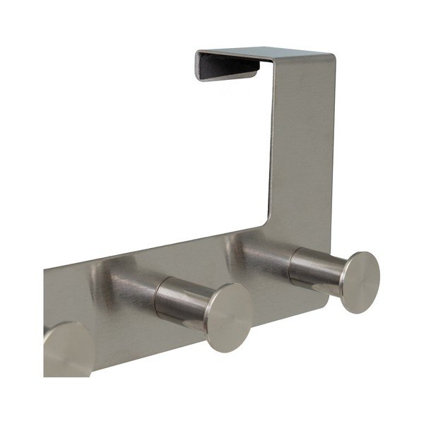 Kovinski obešalnik za vrata v mat srebrni barvi 35 cm – Casa Selección-image-2