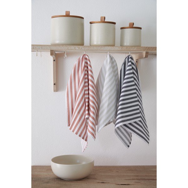 Bombažne kuhinjske krpe v kompletu 2 ks 50x70 cm Stripes – Casafina-image-1