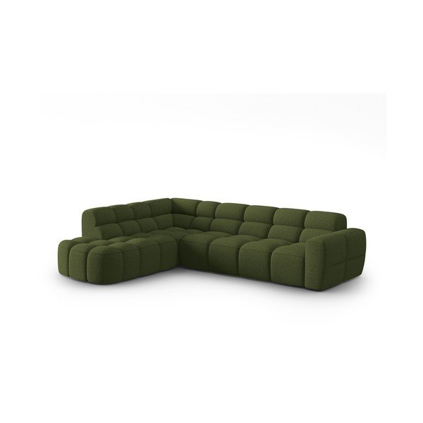 Zelena kotna sedežna garnitura Lisa – Micadoni Home-image-2