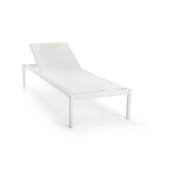 Kremno bel kovinski vrtni ležalnik Switch – Diphano-image-3