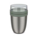 Termovka za hrano iz nerjavečega jekla v srebrni barvi/žajbljevo zelena 500 ml Ellipse – Mepal