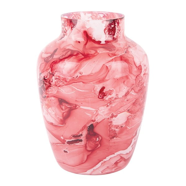 Svetlo rdeča steklena vaza Blended  – PT LIVING
