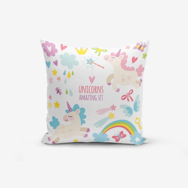 Prevleka za vzglavnik iz mešanice bombaža Minimalist Cushion Covers Unicorn Child, 45 x 45 cm