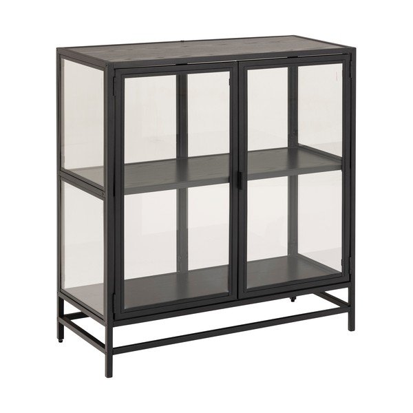Črna vitrina 77x86 cm Seaford - Actona-image-2
