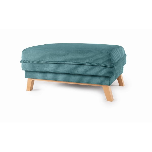 Turkizen tabure iz rebrastega žameta Tori – Bonami Selection-image-2