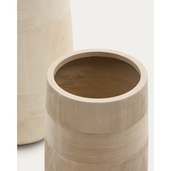 Okrasni cvetlični lonci v kompletu 2 ks iz cementa ø 45 cm Tival – Kave Home-image-3