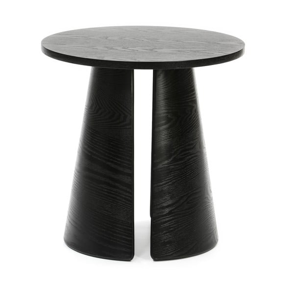 Črna stranska mizica Teulat Cep, ø 50 cm