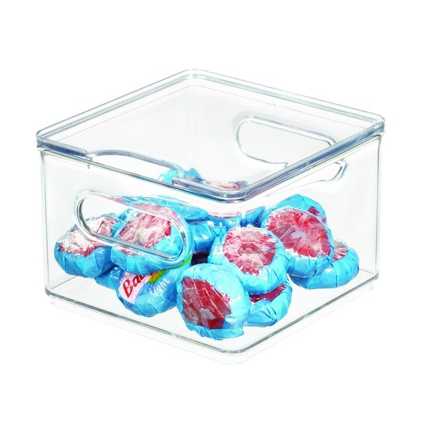 Prozorna škatla za shranjevanje s pokrovom iDesign The Home Edit, 15,2 x 15,2 cm-image-3