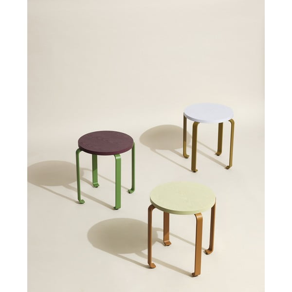 Rjavo-modri stolček iz jesenovega lesa Smile - Hübsch-image-3